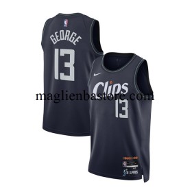 Maglia NBA Los Angeles Clippers Paul George 13 Nike 2023-2024 City Edition Navy Swingman - Uomo